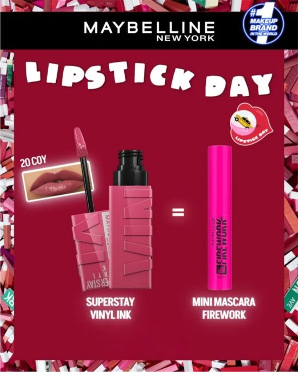 MAYBELLINE 20 SUPERSTAY VINYL INK COY = MINI MASCARA FIREWORK