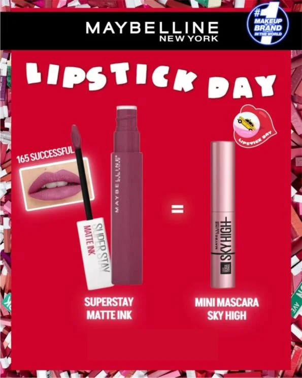 MAYBELLINE SUPERSTAY MATTE INK Pinks 165 SUCCESSFUL = MNY SKY HIGH MINI