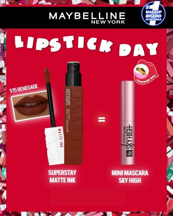 MAYBELLINE SUPERSTAY MATTE INK 515 RENEGADE NU = MNY SKY HIGH MINI