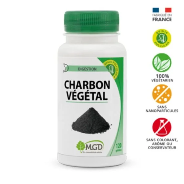 Mgd Nature Charbon vegetale 120 gelules