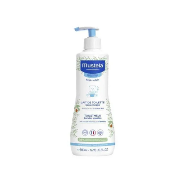 Mustela Bébé Lait de Toilette Sans Rinçage – 500 ml