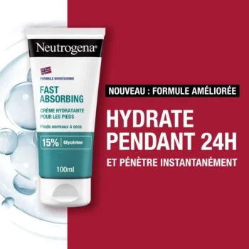 Neutrogena Absorption Rapide Crème Hydratante Pieds Secs 100ml