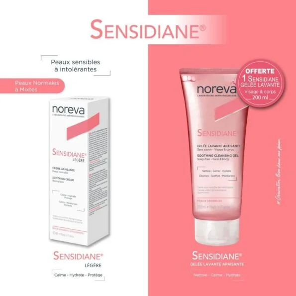NOREVA SENSIDIANE CRÈME APAISANTE LÉGÈRE 40ml PACK