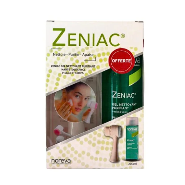 Zeniac Duo Pack Gel Nettoyent Purifiant 200ml+Brosse Visage