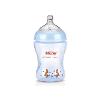 Nuby Biberon Col Large Blue Claire +0m 240ml NT68007
