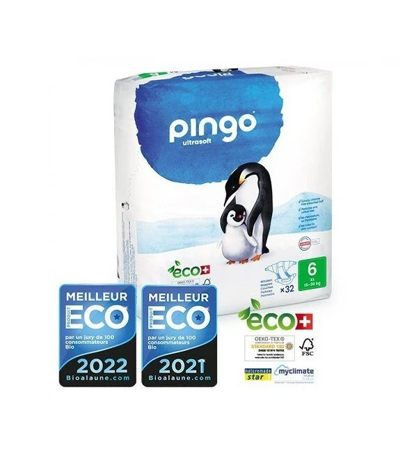 pingo-couches-ecologiques-jetables-xl-taille-6-15-30kg-32-couches.jpg PINGO COUCHES ÉCOLOGIQUES JETABLES XL TAILLE 6 (15-30KG) 32 COUCHES