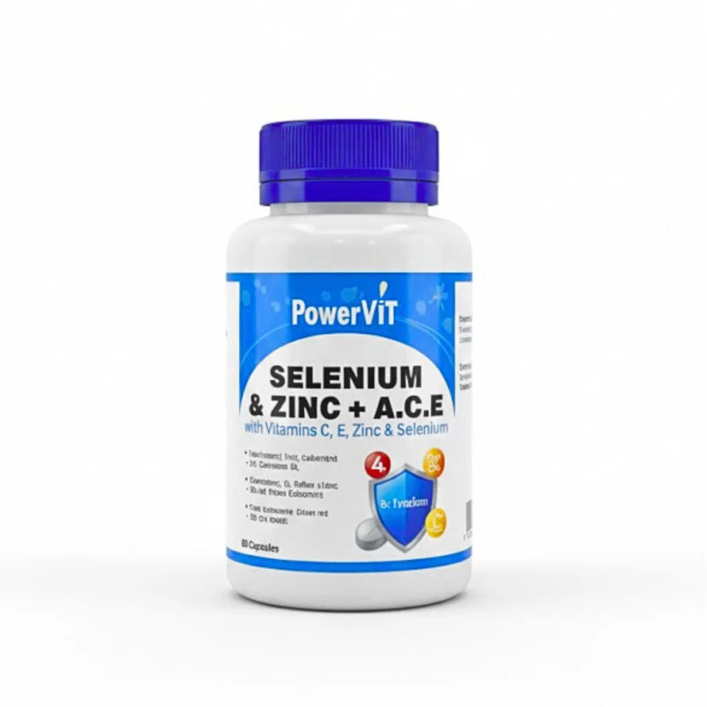 Powervit-Selenium-Zinc-A.C.E-60gelules.jpg Powervit Selenium & Zinc +A.C.E 60 Gelules