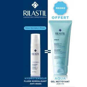 RILASTIL HYDROTENSEUR FLUIDE 50ML = AQUA NETTOYANT VISAGE OFFERT