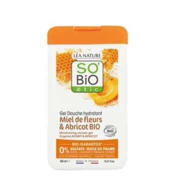 SO BIO GEL DOUCHE MIEL DE FLEURS ET ABRICOT 450ML