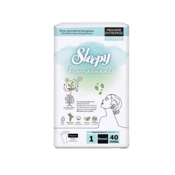 Sleepy Bio Natural Panty Liner Normal 40 Pieces