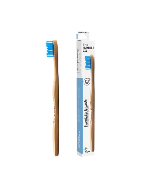 HUBMLE BROSSE A DENTS BAMBOU ADULTE BLUE