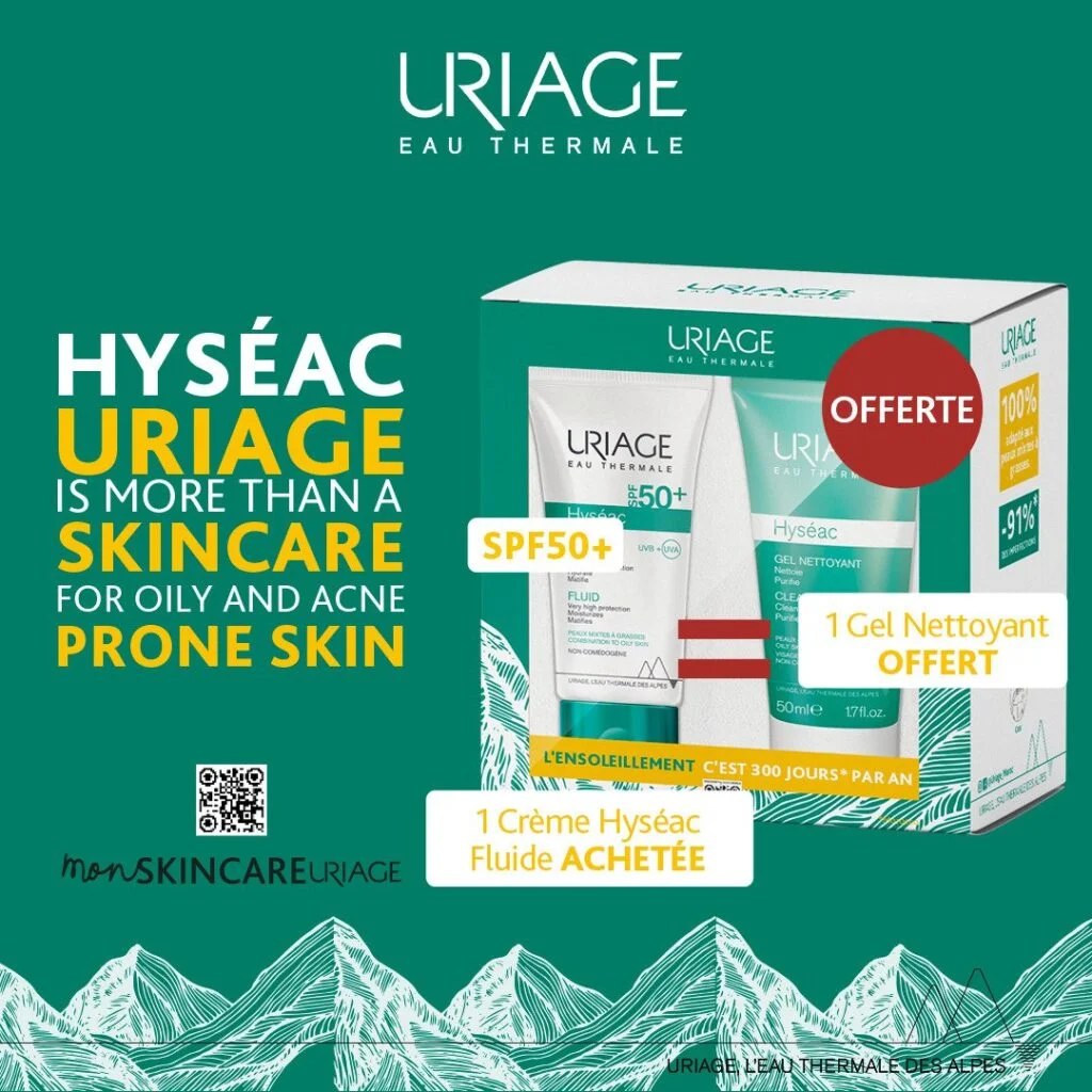 Post-Hyseac-coffret.jpg URIAGE Hyseac Fluide Spf50+ = Hyseac Gel Nettoyant OFFERT