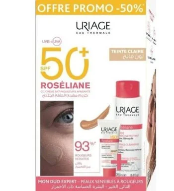 Uriage Roseliane CC Creme Teinte Claire spf50+ 40 ml + Dermo Neetoyant 250ml -50%