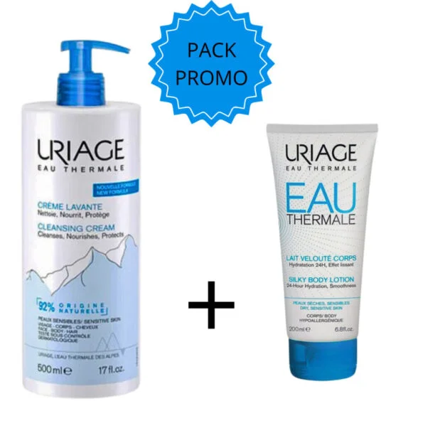 Uriage Eau Thermale Duo Pack  Creme Lavante 500ml+Lait Veloute 200ml