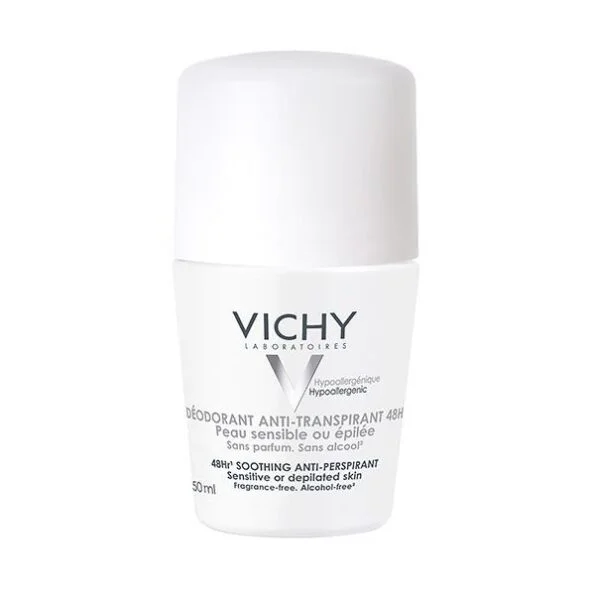Vichy Dermo-Tolérance Déodorant Anti-Transpirant 48H Bille Peau Sensible ou Epilée | 50ml