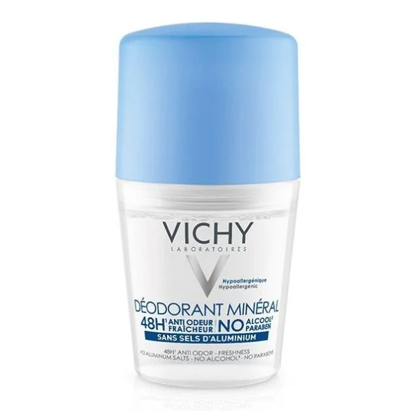Vichy Dermo-Tolérance Déodorant Minéral 48H Bille Sans Sels d’Aluminium Peau Sensible et Réactive | 50ml