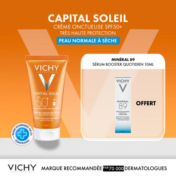 Vichy Capital Soleil Creme Oncteuse 50ml+MINERAL 89 Format Voyage Pack