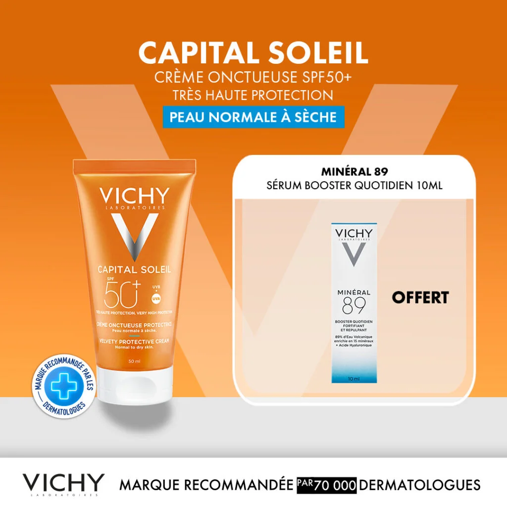 VICHY-2-m.jpg Vichy Capital Soleil Creme Oncteuse 50ml+MINERAL 89 Format Voyage Pack