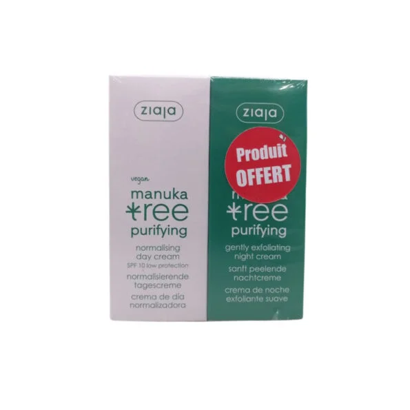 Ziaja Manuka Tree Creme de jour 50ml + Creme de Nuit 50ml Offerte