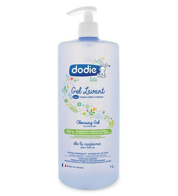 Dodie – Gel lavant 3 en 1 flacon Pompe – 1 L