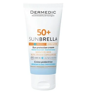 Dermedic Sunbrella Creme Spf50+ Peau Sensibles pour couperosique 50ml