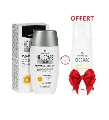 Heliocare 360° Pigment Solution Fluide 50ml + Endocare Aquafoam Offert
