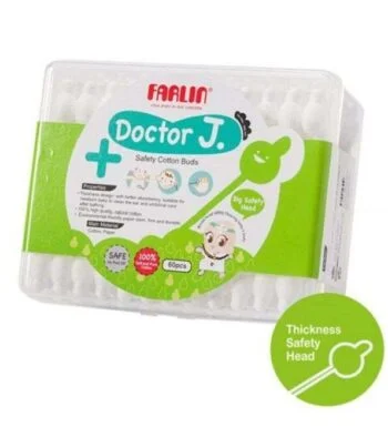 FARLIN Coton Tige de Securite Pour Bebe 60 Pièces