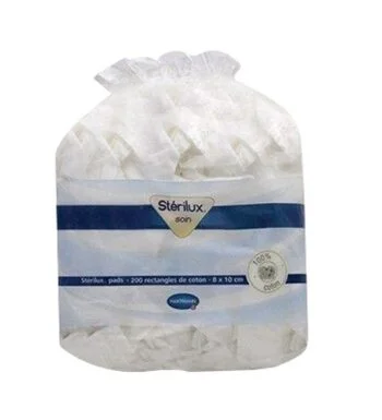 Hartmann Sterilux Pads Rectangles de coton 200 Pièces