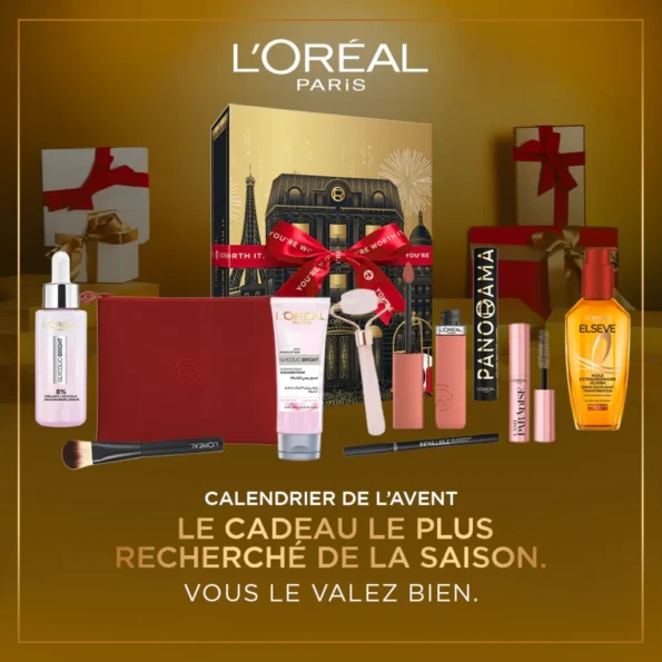L’oreal Paris – Coffret Cadeau Calendrier de l’Avent Édition Limitée 2025