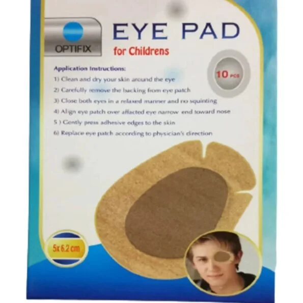 Optifix Eye Pad For Enfant 5×6.2 10 Pieces