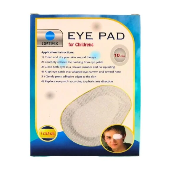 Optifix Eye Pad Enfantts Ortho 7×5.4cm 10 Pieces