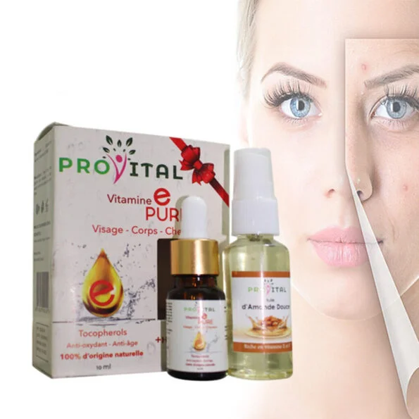 Pro vital Vitamine E pure 10ml+huile d’amande douce pack
