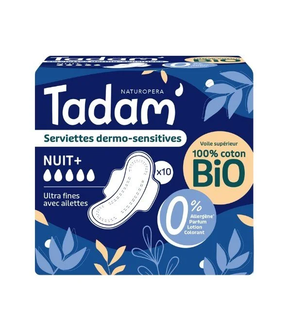 TADAM SERVIETTES ULTRA NUIT+ 10 UNITES