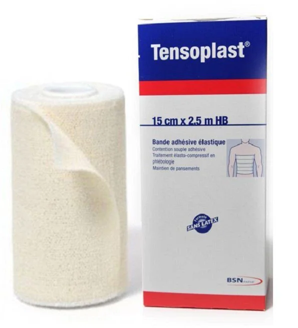TENSOPLAST BANDE ADHÉSIVE ÉLASTIQUE 15CM x 2,5M