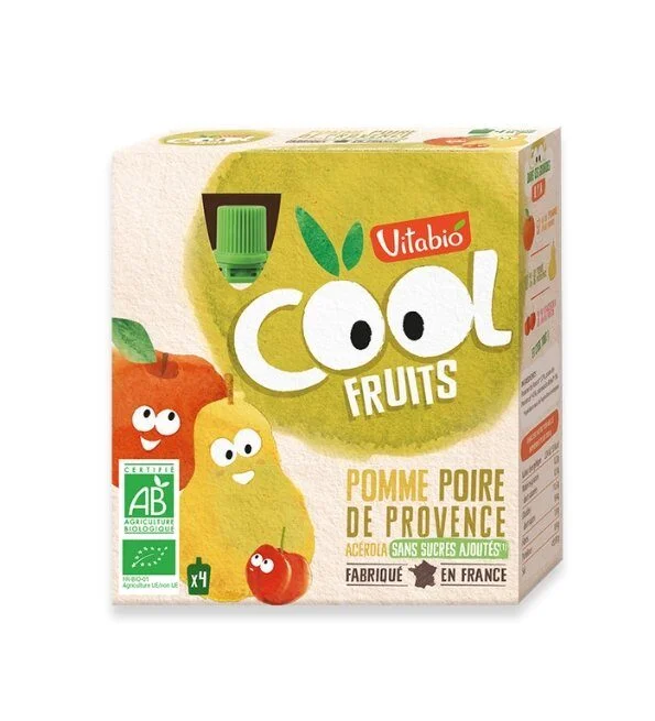 VITABIO COOL FRUITS POMME ACEROLA 4 X 90G